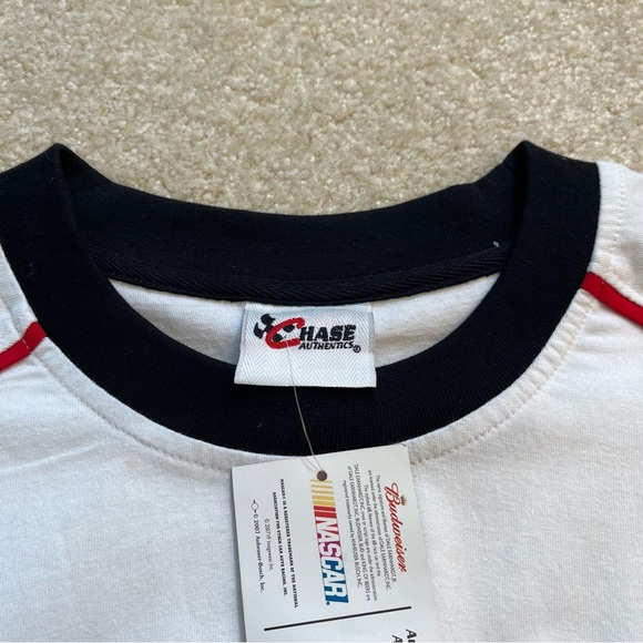 VINTAGE NEW Chase Authentics Shirt Mens XXL 2XL Racing Dale Jr. Budweiser FLAW - Picture 3 of 14